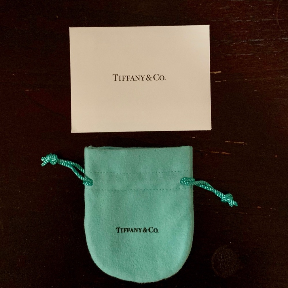 Tiffany & Co jewelry pouch and receipt envelope.